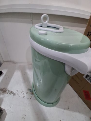 Ubbi Steel Diaper Pail With Safety Lock & Rubber Seal Locks In Odor - 13GAL - Sage Green image 4