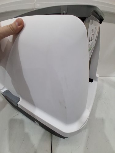 CATIT AIRSIFT CLEAN REGULAR HOODED LITTER BOX - 22.4" x 18.3" x  16.5" - GREY / WHITE (MODEL: 50702) image 6