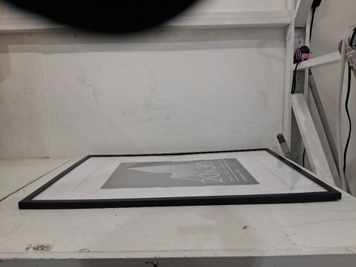 Americanflat thin frame Poster Frame with mat and Polished Plexiglass - 20" x 30" (without mat) / 12" x 18" (with mat) - black/white (model: LX2030BLK1218) image 5