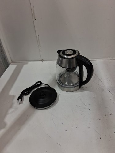 Chefman Dual-Glass Cool-Touch Digital Kettle with Adjustable Temperature and Removable Tea Infuser - 1.7L Cap - stainless steel/black (Model: RJ11-17-CTI-DG-CA-CO / 1992747) image 3