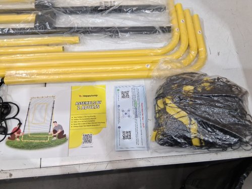 Happy Jump Volleyball Rebounder Bounce Back Trainer Net WITH 5 Angles - 7FT X 4FT - BLACK/YELLOW (MODEL: 7X4FT PRO / A2621222BQ1) image 8