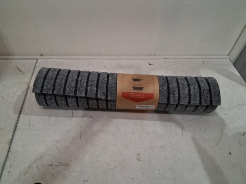 koloko indoor/outdoor runner rug with non-slip rubber backing - 2ft x 6ft - grey image 2