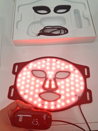 inia glow 2 led red light therapy mask - black (style: in-fm002) image 5