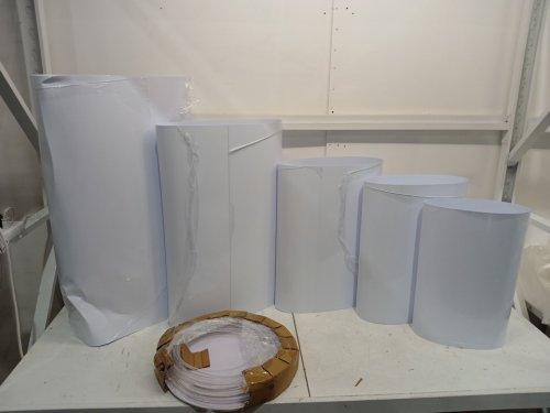5pc cylinder pedestal stands for celebratory events - white image 3