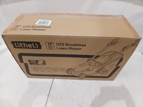 Litheli Cordless Handy 20V Electric Lawn Mowers WITH 4.0Ah Portable Battery - WHITE/ORANGE(model: U20LM00-0A110) image 2