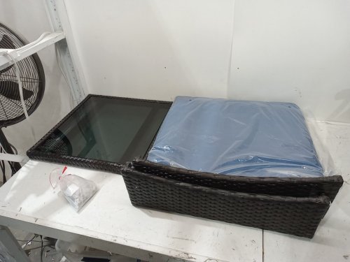 3PC patio rocker chairs with coffee table - 37" x 34" x 26.5" chair - 18.5" x 20" table - navy (model: hw75078ny) image 8