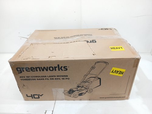 GREENWORKS Electric CORDLESS LAWN MOWER WITH CHARGER - 40V - 14" - GREEN (MODEL: LMF334) image 2