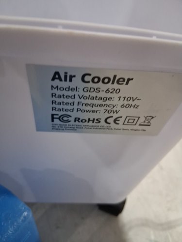 zorblent portable 4-in-1 Air Conditioner with 3 icepacks - 12l tank, 3 speeds, 70w - white (model: GDS-620) image 5