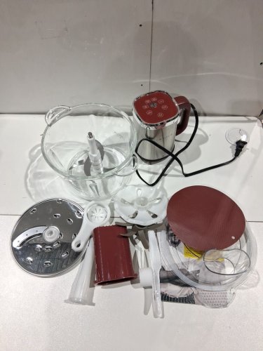 curtis stone digital glass bowl chop master - maroon/red (model: 105-504) image 3