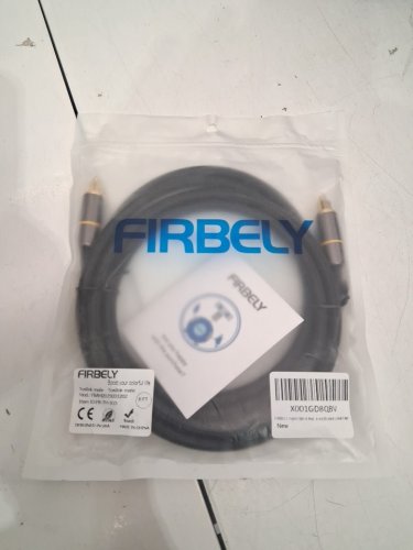 FIRBELY Digital Optical Braided Cable - 6FT - Black (Model: FBAM2025031202) image 2
