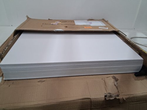 24pk Looyee Waterproof Drop Ceiling tiles - 24"x 24" - White image 3