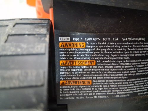 BLACK + DECKER 2-IN-1 CORDED LANDSCAPE EDGER & TRENCHER 12AMP - 1" - 1.5" DEPTH - BLACK/ORANGE (MODEL: LE750) image 8