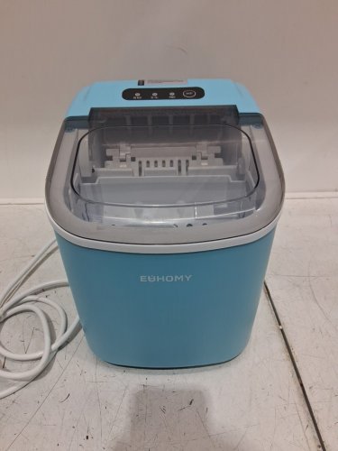 EUHOMY Countertop Ice Maker Machine with Handle, Basket and Scoop - MAKES 26LBS Per Day - blue (MODEL: IM-06c) image 3