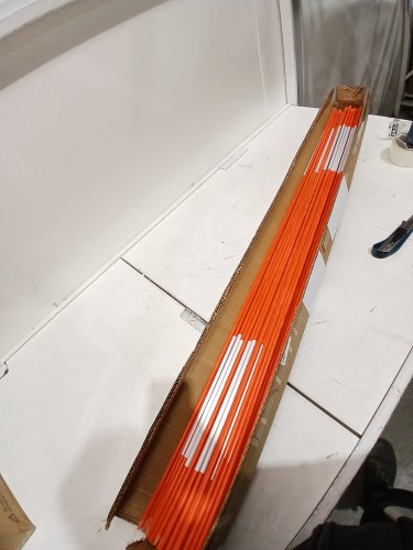 50pk Driveway Markers Reflective Hi-Visibility Safety Orange Snow Poles - 4ft - orange image 4