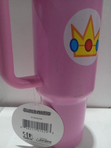 Nintendo Super Mario Princess Peach Metal Tumbler with Straw - 40oz - Pink image 6