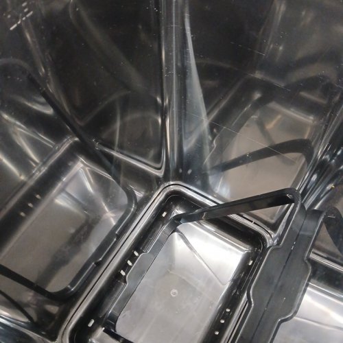 EKO stainless steel Mirage-T Touchless Rectangular Motion Sensor Trash Can - 50l - silver/black (model: EK9278TBMT-50L) image 4
