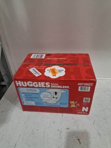 84PK HUGGIES LITTLE SNUGGLERS DIAPERS - SIZE NB image 2