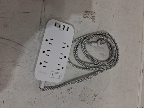 Mifaso surge Protector, Multi Plug Outlet - 10 FT 6 ac outlets 2 usb 2 TYPE C - white (model: mfs6003) image 3