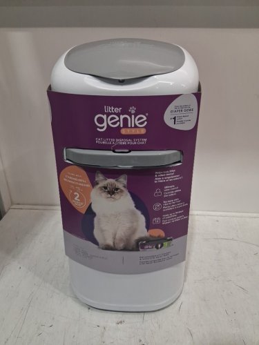 LITTER GENIE PAIL STYLE CAT LITTER WASTE DISPOSAL SYSTEM - WHITE/GREY (MODEL: 00666594210890) image 3