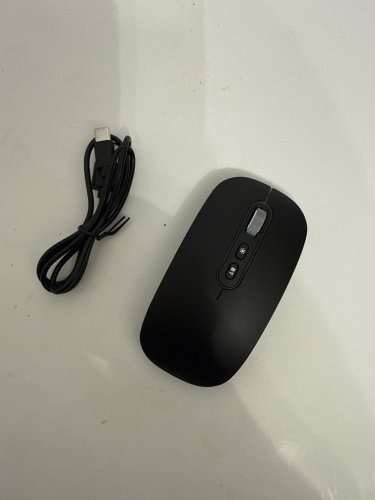 Wireless Mouse for Laptop, Rechargeable Silent LED Computer USB Mice - black (MODEL: M01) image 3