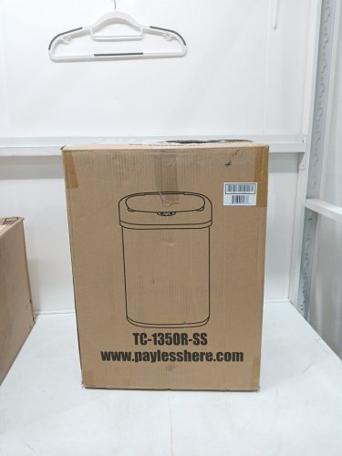 OVAL AUTOMATIC TOUCH FREE TRASH CAN - 13GAL - STAINLESS STEEL (MODEL: TC-1350R-SS) image 2