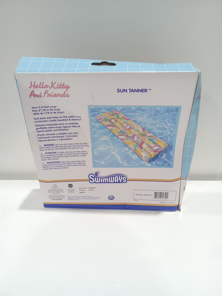 SWIMWAYS INFLATABLE pool float sun tanner - 23" x 70" - Hello kitty image 3
