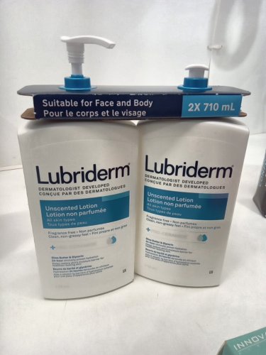 2PK lubriderm + pro-ceramide unscented lotion for all skin types - 710ml/EACH image 2
