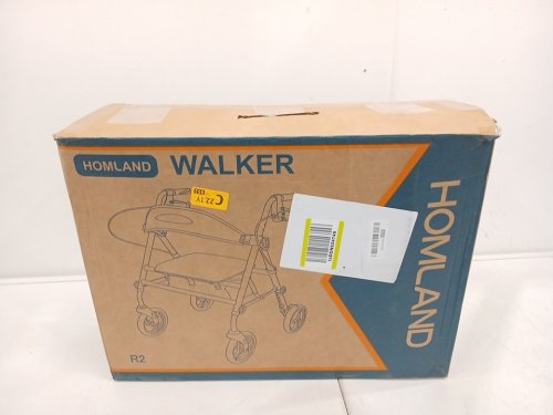 HOMLAND ALUMINUM ADJUSTABLE WALKERS FOR SENIORS WITH SEAT AND FOLDABLE ROLLATOR WALKER - 350LBS CAP - RED (MODEL: R2-RD) image 2