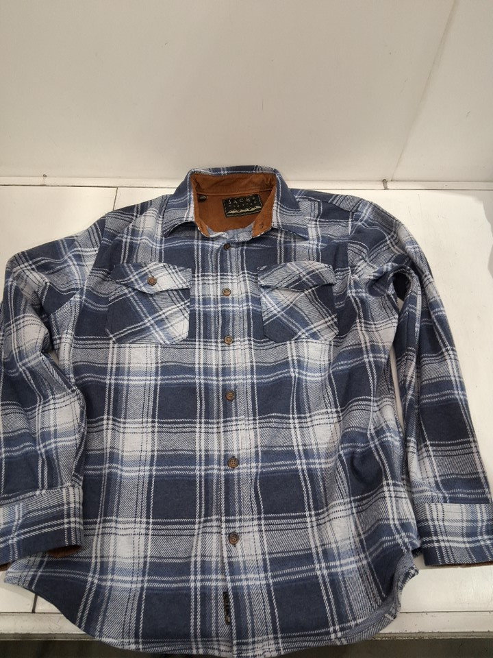 Men's JACHS NEW YORK Knit Flannel Button-Up Shirt - large - blue/WHITE PLAID (style: 1965502) image 2