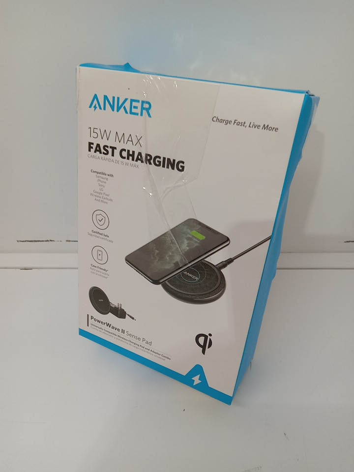 Anker Powerwave II sense pad fast wireless charger - 15W - black (model: B2519) image 2