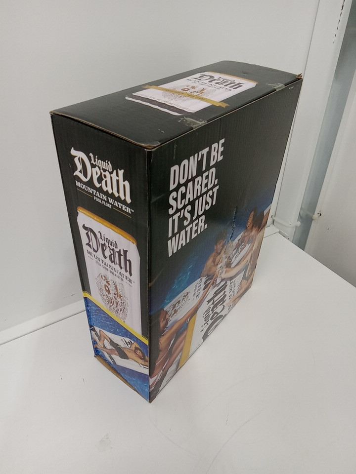 LIQUID DEATH DRINK INFLATABLE POOL FLOAT - 72" X 36" X 6" image 3