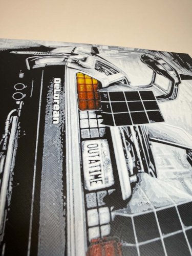 8"x8" 3D Printed - DeLorean - from Back to the Future- Textured Photo image 3