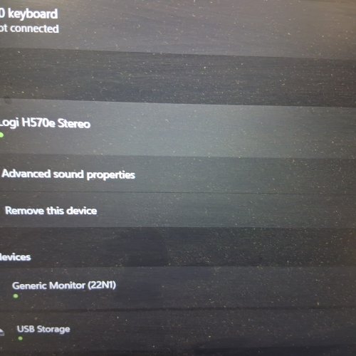 logitech H570e USB wired Headset with Noise Cancelling Mic - black (MODEL: a-00064) image 3