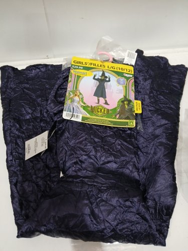 3PC GIRLS DISGUISE WICKED ELPHABA DELUXE COSTUME - LARGE 10-12 - PURPLE image 2