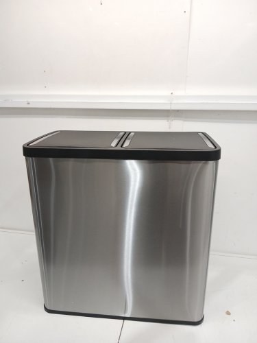 The Step N' Sort Soft Step Dual Trash and Recycling Bin - Silver - 70L (35L Each Side) (Model: 900702) image 8