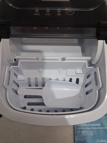 EUHOMY Countertop Ice Maker Machine with Handle, Basket and Scoop - MAKES 26LB/Day - BLACK (MODEL: im-06d/IM001-Bbl-CAEH) image 4