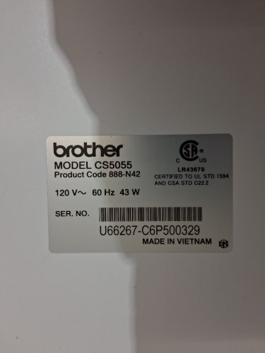 BROTHER COMPUTERIZED SEWING MACHINE WITH 60 BUILT-IN STITCHES & LCD DISPLAY - WHITE (MODEL: CS5055) image 4