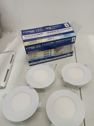 4PK LUMINUS ELITE LED 4" LIGHT PAVEL WITH INTEGRATED JUNCTION BOX & SELECTABLE COLOUR - 2700K/4000K/5000K, 750LM - WHITE (MODEL: 2346880/PPS144C4) image 3