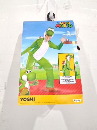 3PC MEN'S disguise SUPER MARIO YOSHI COSTUME - LARGE/extra LARGE - GREEN/white image 2