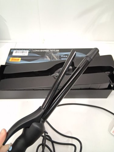 BIO IONIC LONG BARREL STYLER PRO CURLING IRON - 0.75"- BLUE/BLACK (MODEL: Z-FGTST-CL-0.75) image 9