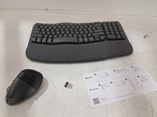 2pc logitech Wave Keys keyboard and Lift Combo mouse - black (model: 920-013610) image 2