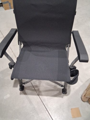 mac sports foldable camp chair with carrying case - 27" x 26" x 38" - grey/black - (model: 1740689) image 4