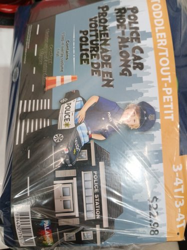 2PC POLICE CAR RIDE-ALONG COSTUME SET - 3T-4T - BLUE / BLACK (STYLE:WM28064683-525) image 4