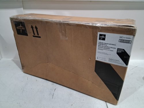 MEDLINE GUARDIAN TRANSFER BENCH WITH BACK & MICROBAN ANTIMICROBIAL TREATMENT - GREY (MODEL: G3-100KBX1) image 2