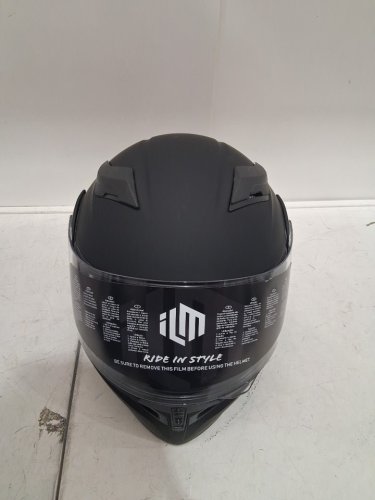 ILM adults Motorcycle Dual Visor Flip up Modular Full Face Helmet DOT certified - medium (57-58) - matte black (model: ILM-902) image 4