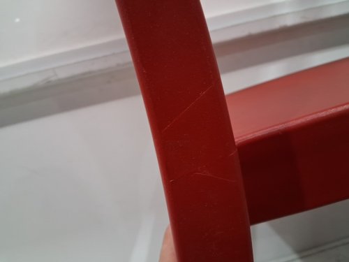 ARETA plastic stacking dining chair - 35" x 17" - red - (model:1011751) image 7