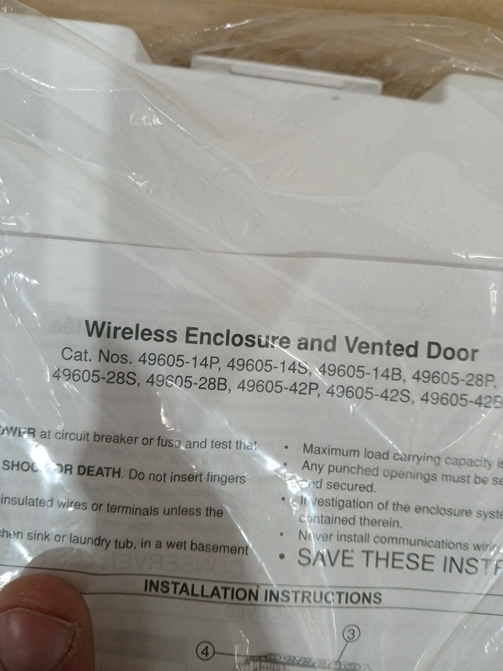 leviton Wireless Structured Media Enclosure with Vented Hinged Door - 42" - white image 4