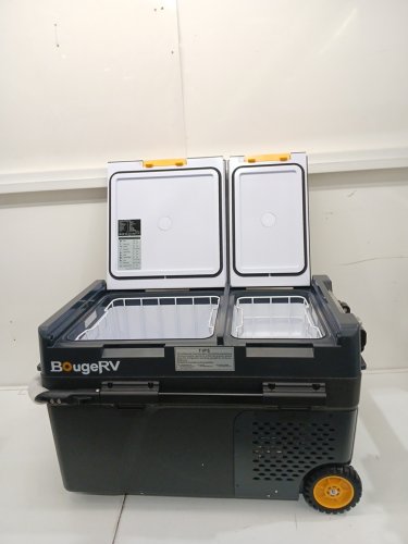 BougeRV Bluetooth Portable Fridge Electric Car Cooler with wheels -10GAL - Black/Yellow (Model: CRD204001) image 5
