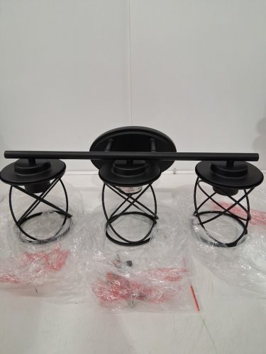 MAVCADONF Bathroom Vanity 3-Light Wall Mounted light fixture - black (Model: PM2108N-3B-MB) image 6