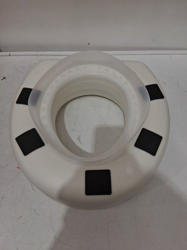 HEALTHSMART PORTABLE ELEVATED ROUND TOILET SEAT RISER WITH SLIP RESISTANT PADS - 5" RAISED - WHITE (MODEL: 522-1508-1901) image 4